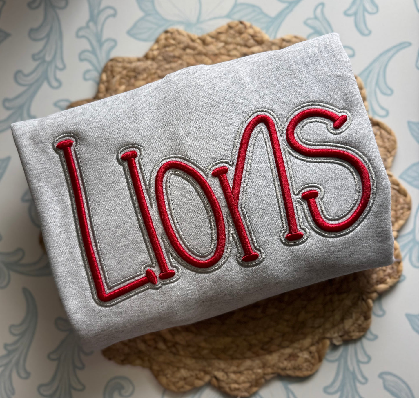 Outlined 3D Puff School Sweatshirt