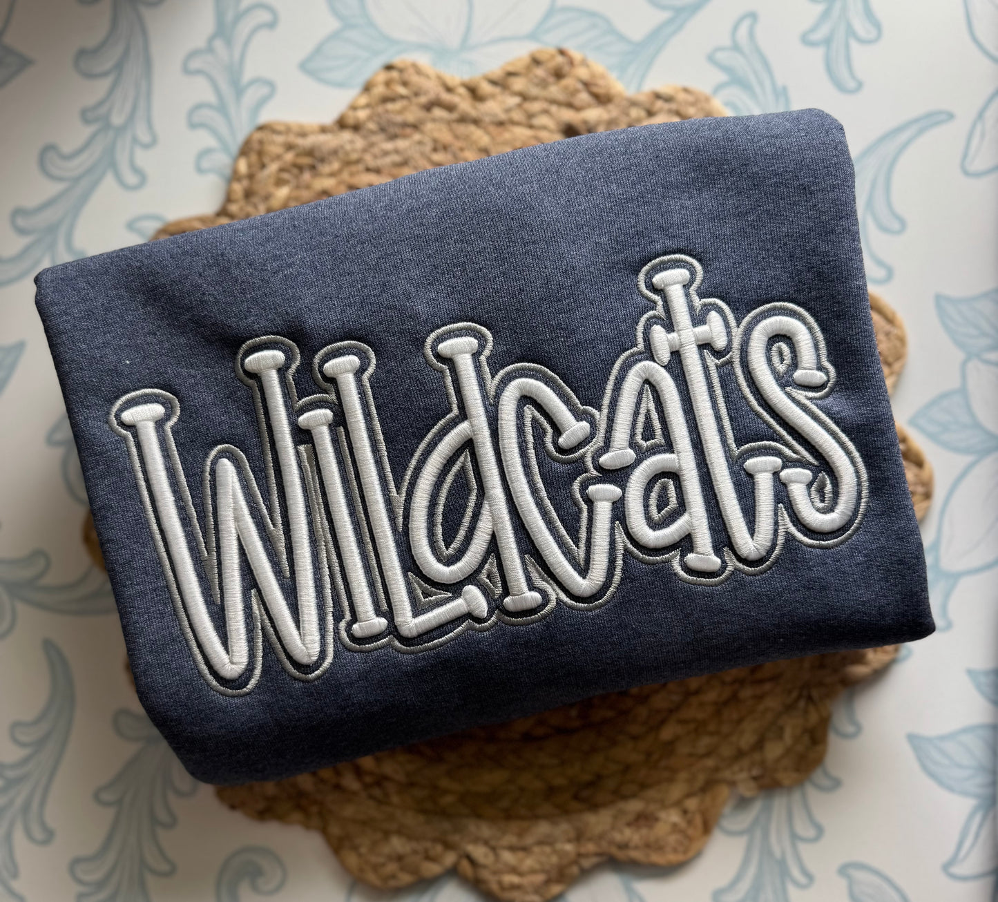 Outlined 3D Puff School Sweatshirt