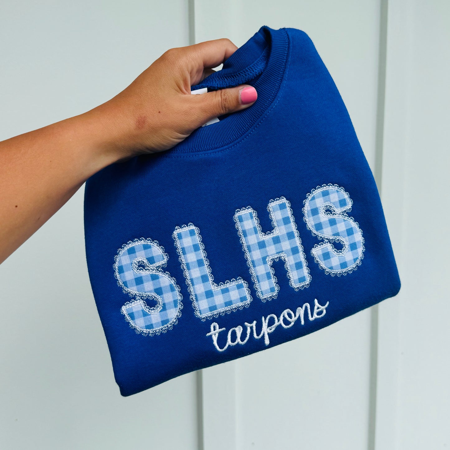 Lace Stitch Embroidered Sweatshirt