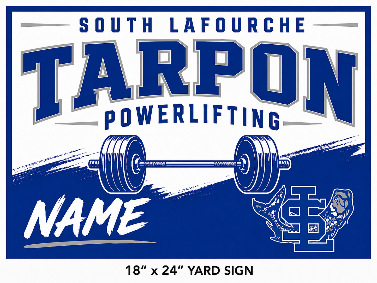 SL Big Blue Yard Sign