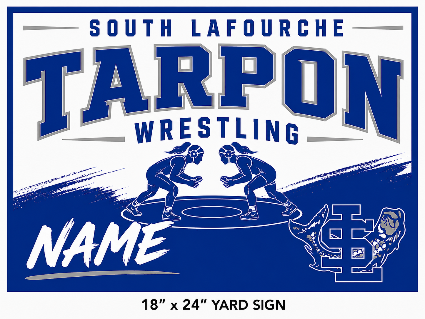 SL Big Blue Yard Sign