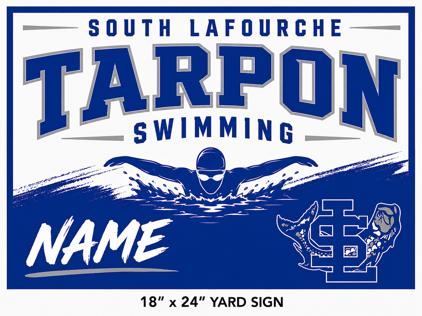 SL Big Blue Yard Sign