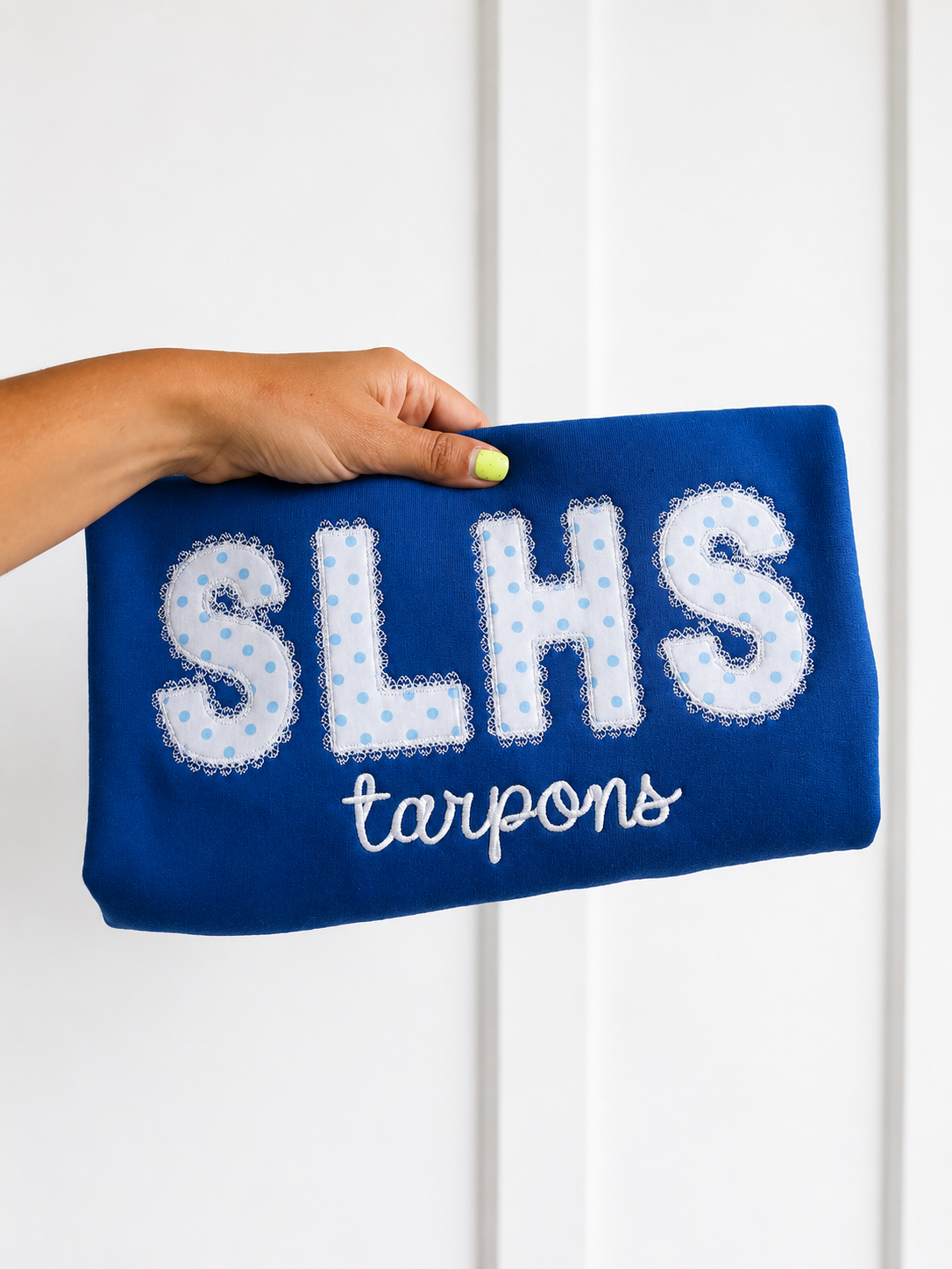 Lace Stitch Embroidered Sweatshirt