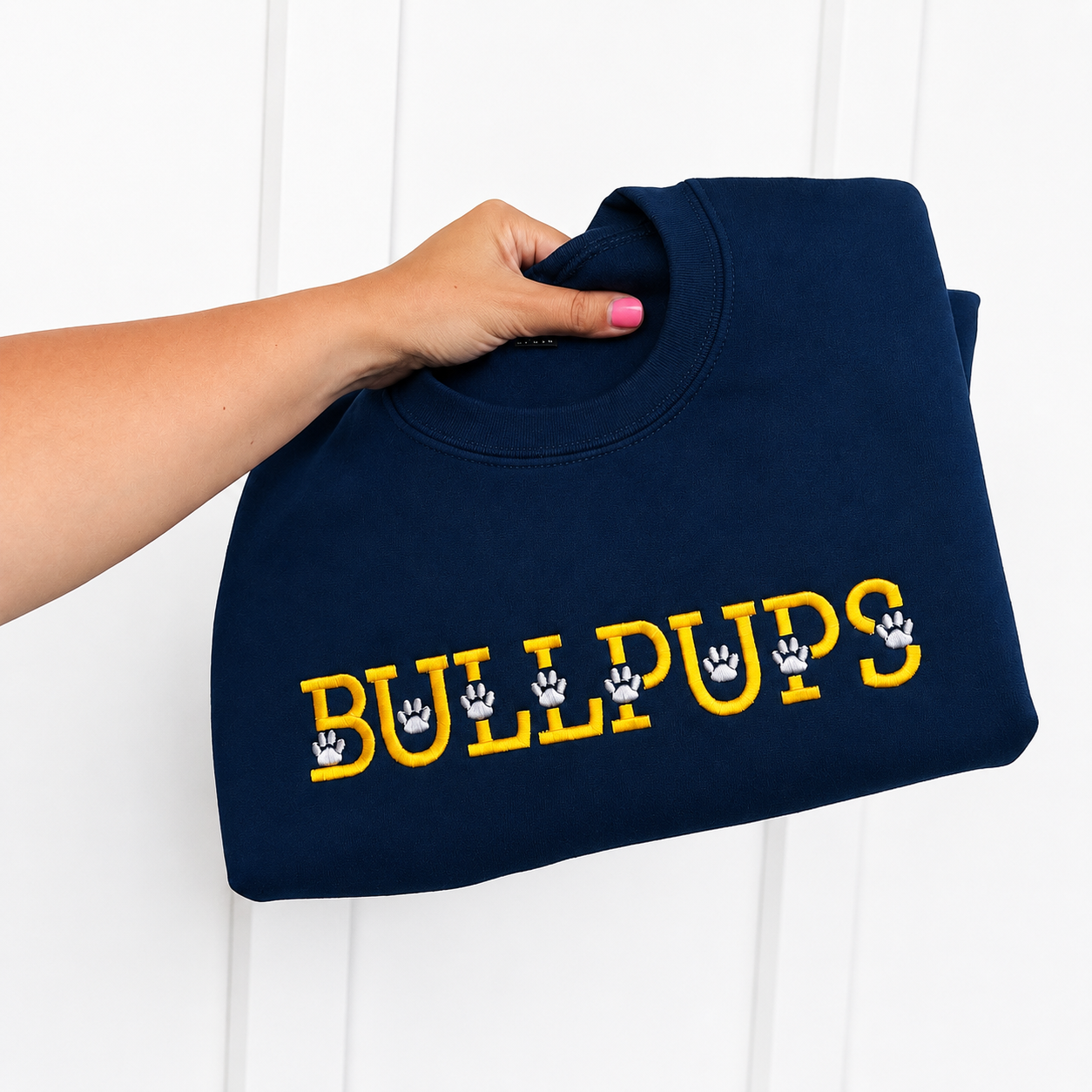 3D Puff Paw Font Embroidered Sweatshirt