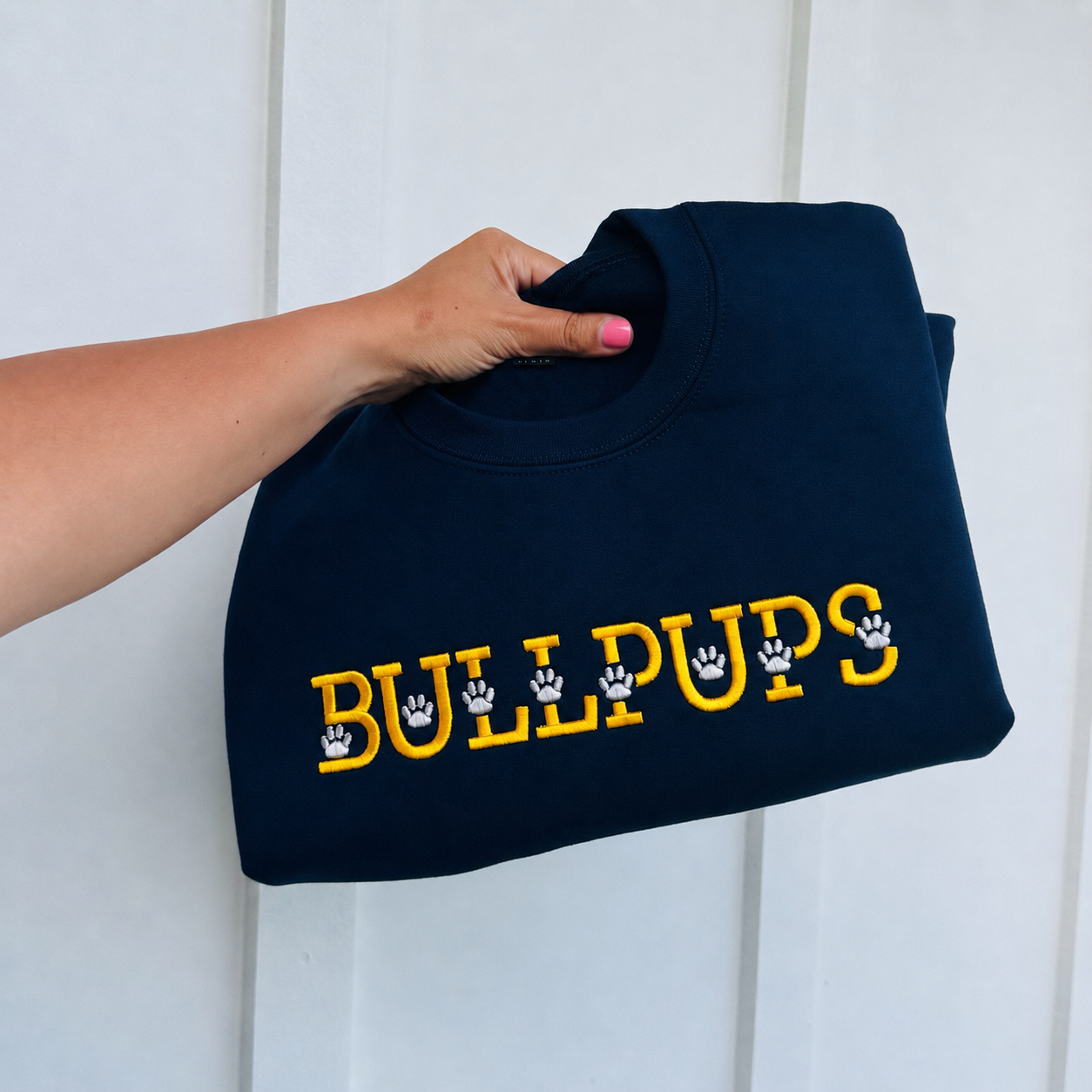3D Puff Paw Font Embroidered Sweatshirt